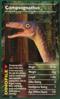 2003 Top Trumps Dinosaurs #NNO Compsognathus Front