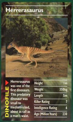 2003 Top Trumps Dinosaurs #NNO Herrerasaurus Front