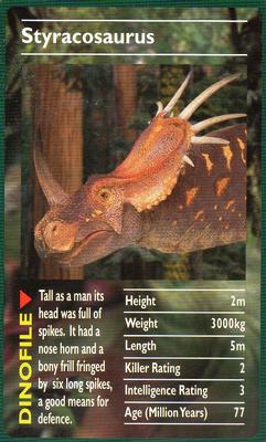 2003 Top Trumps Dinosaurs #NNO Styracosaurus Front