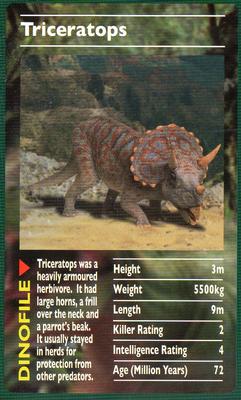 2003 Top Trumps Dinosaurs #NNO Triceratops Front
