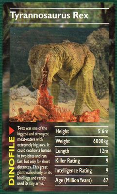 2003 Top Trumps Dinosaurs #NNO Tyrannosaurus Rex Front