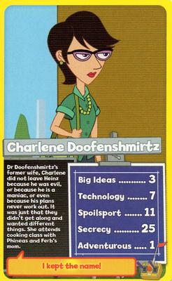 2010 Top Trumps Specials Phineas and Ferb #NNO Charlene Doofenschmirtz Front