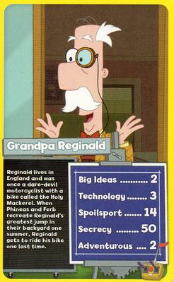 2010 Top Trumps Specials Phineas and Ferb #NNO Grandpa Reginald Front