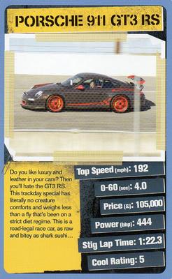 2012 Top Trumps Top Gear Cool Cars 2 #NNO Porsche 911 GT3 RS Front