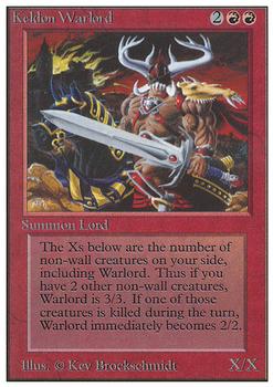 1993 Magic the Gathering Unlimited #NNO Keldon Warlord Front