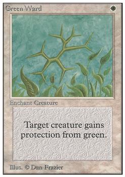1993 Magic the Gathering Unlimited #NNO Green Ward Front