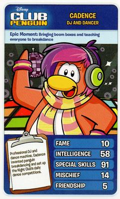 2011 Top Trumps Club Penguin #NNO Cadence Front