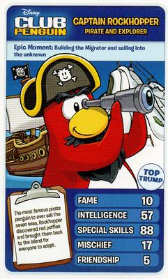 2011 Top Trumps Club Penguin #NNO Captain Rockhopper Front