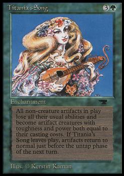 1994 Magic the Gathering Antiquities #NNO Titania's Song Front