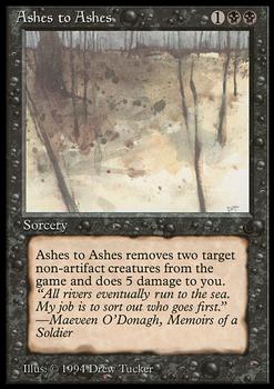 1994 Magic the Gathering The Dark #NNO Ashes to Ashes Front