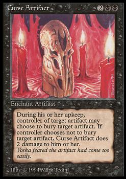 1994 Magic the Gathering The Dark #NNO Curse Artifact Front