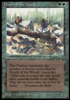 1994 Magic the Gathering The Dark #NNO People of the Woods Front