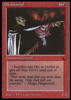 1994 Magic the Gathering The Dark #NNO Orc General Front