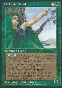 1994 Magic the Gathering Fallen Empires #NNO Thelonite Druid Front