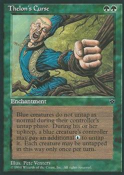 1994 Magic the Gathering Fallen Empires #NNO Thelon's Curse Front