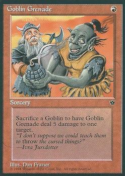 1994 Magic the Gathering Fallen Empires #NNO Goblin Grenade Front