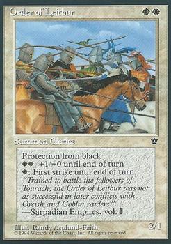 1994 Magic the Gathering Fallen Empires #NNO Order of Leitbur Front