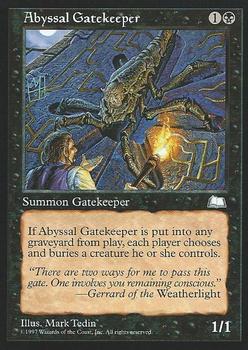 1997 Magic the Gathering Weatherlight #NNO Abyssal Gatekeeper Front