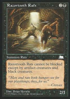 1997 Magic the Gathering Weatherlight #NNO Razortooth Rats Front