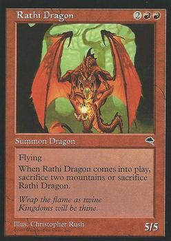 1997 Magic the Gathering Tempest #NNO Rathi Dragon Front