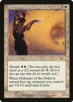 2003 Magic the Gathering Legions #11 Defender of the Order Front