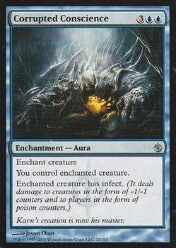 2011 Magic the Gathering Mirrodin Besieged #22 Corrupted Conscience Front
