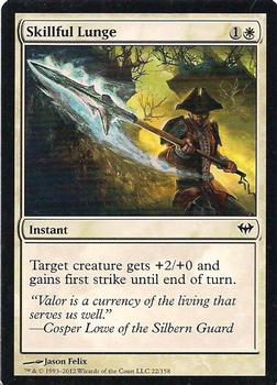 2012 Magic the Gathering Dark Ascension #22 Skillful Lunge Front
