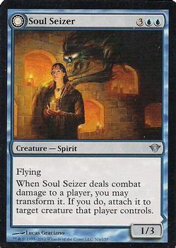 2012 Magic the Gathering Dark Ascension #50 Soul Seizer / Ghastly Haunting Front