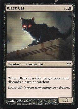 2012 Magic the Gathering Dark Ascension #54 Black Cat Front