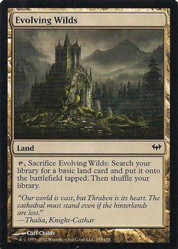 2012 Magic the Gathering Dark Ascension #155 Evolving Wilds Front