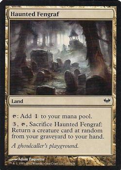 2012 Magic the Gathering Dark Ascension #157 Haunted Fengraf Front