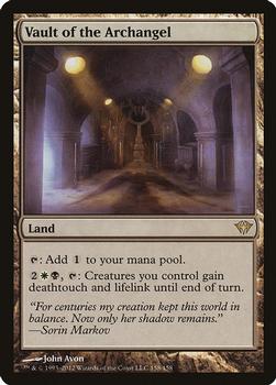 2012 Magic the Gathering Dark Ascension #158 Vault of the Archangel Front