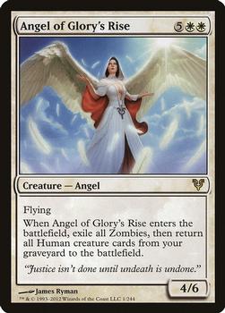 2012 Magic the Gathering Avacyn Restored #1 Angel of Glory's Rise Front