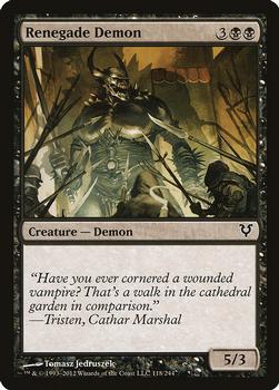 2012 Magic the Gathering Avacyn Restored #118 Renegade Demon Front