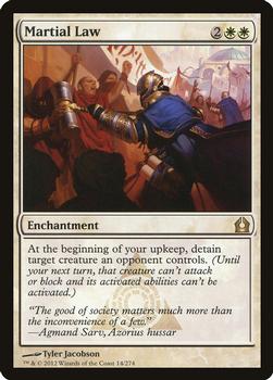 2012 Magic the Gathering Return to Ravnica #14 Martial Law Front