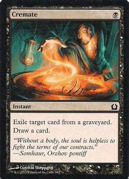 2012 Magic the Gathering Return to Ravnica #59 Cremate Front
