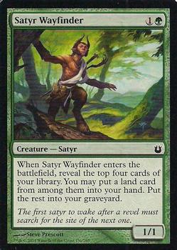 2014 Magic the Gathering Born of the Gods #136 Satyr Wayfinder Front