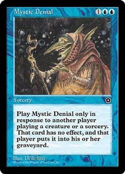 1998 Magic the Gathering Portal Second Age #NNO Mystic Denial Front