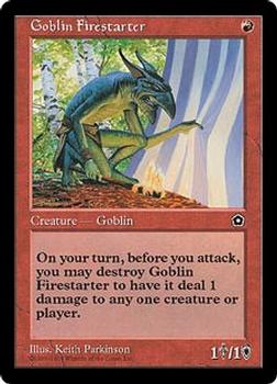 1998 Magic the Gathering Portal Second Age #NNO Goblin Firestarter Front