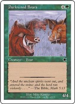 1999 Magic the Gathering Starter 1999 #127 Durkwood Boars Front
