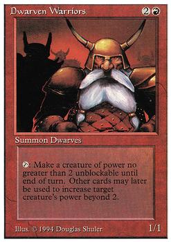 1994 Magic the Gathering Revised Edition (Summer Magic) #NNO Dwarven Warriors Front