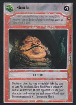 2000 Decipher Star Wars CCG Jabba's Palace Sealed Deck #NNO Ounee Ta Front