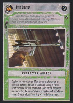 2000 Decipher Star Wars CCG Jabba's Palace Sealed Deck #NNO Stun Blaster Front