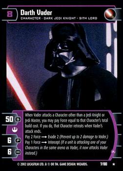 2002 Wizards of the Coast Star Wars A New Hope TCG #7 Darth Vader Front