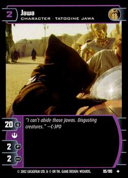 2002 Wizards of the Coast Star Wars A New Hope TCG #85 Jawa Front