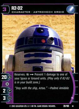 2003 Wizards of the Coast Star Wars: Jedi Guardians #28 R2-D2 Front