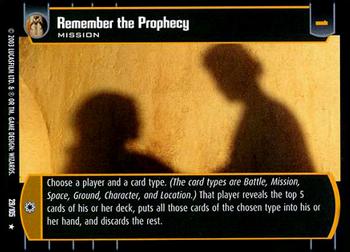 2003 Wizards of the Coast Star Wars: Jedi Guardians #29 Remember the Prophecy Front