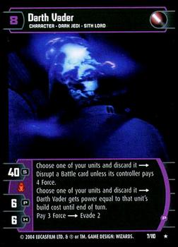 2004 Wizards of the Coast Star Wars: Return of the Jedi TCG #7 Darth Vader (P) Front