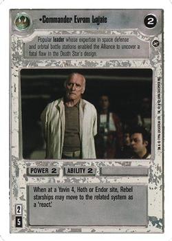 1998 Decipher Star Wars CCG A New Hope Unlimited #NNO Commander Evram Lajaie Front
