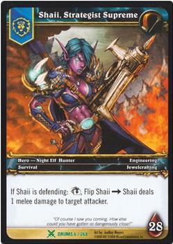 2008 Upper Deck World of Warcraft Drums of War #6 Shaii, Strategist Supreme Front